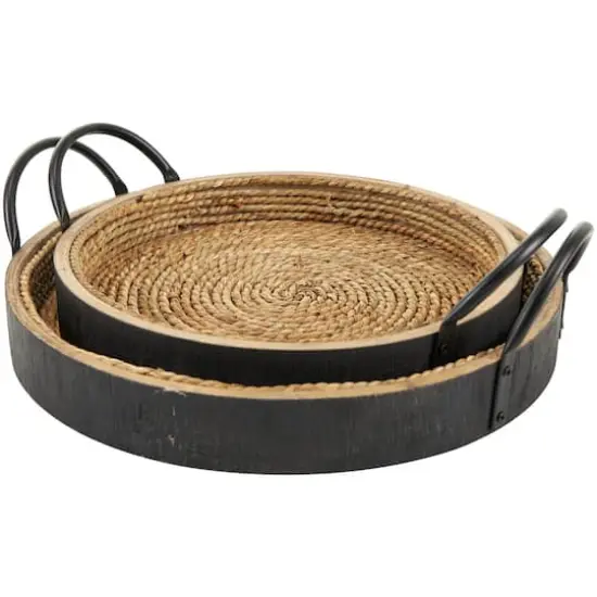 Matte Black Bohemian Nesting Tray Set {1}