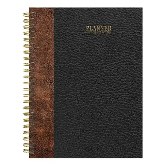 TF Publishing 2024 - 2025 Bound Black Medium Spiral Planner {1}