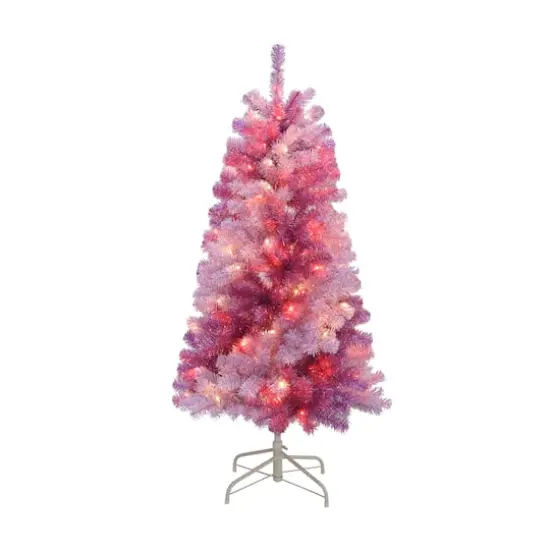 5ft. Pre-Lit Peppermint Pine Artificial Christmas Tree, Warm White LED Lights by Ashland&reg; {4}