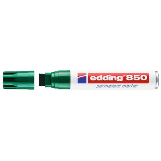 edding&reg; 850 Rectangle Nib Permanent Marker Green {6}