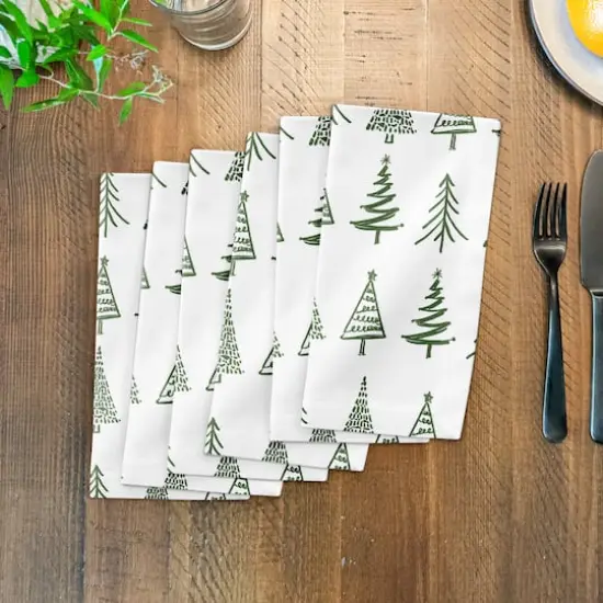 Doodle Tree 10x10 Cotton Twill Napkin {4}