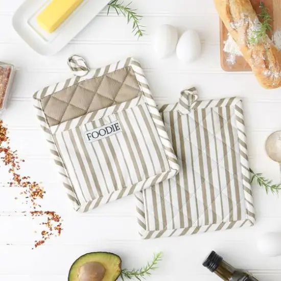 Mushroom Foodie Gourmet Chef Potholder Set {4}