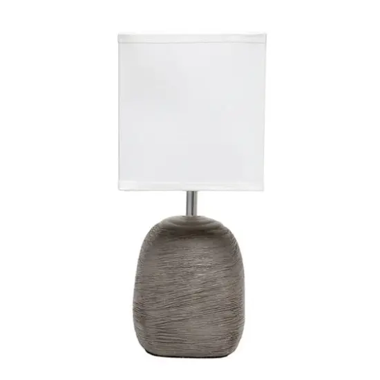Simple Designs 12.5" Bedrock Ceramic Table Lamp {11}