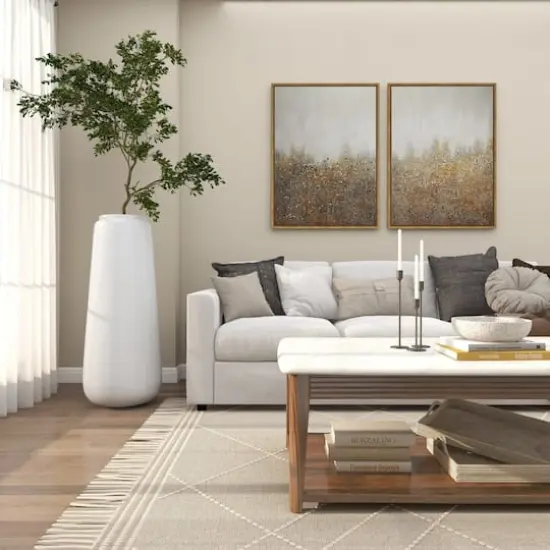 3ft. White Modern Tall Floor Vase {16}