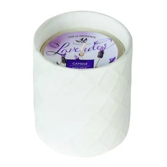 European Soaps Lavender Ceramic Jar Candle {1}