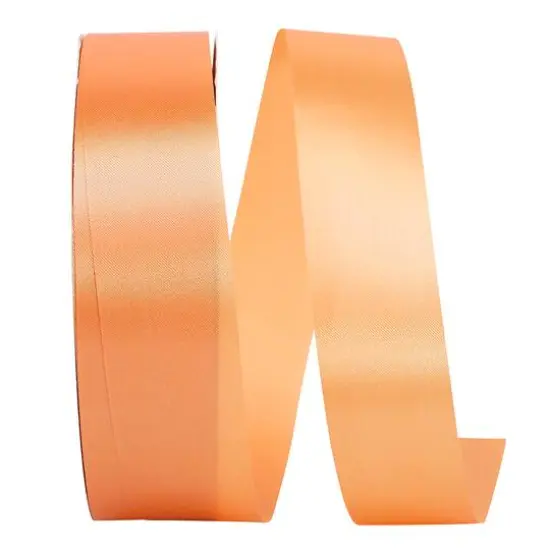 JAM Paper 3/8" x 100yd. Single Face Satin Allure Ribbon Peach {1}