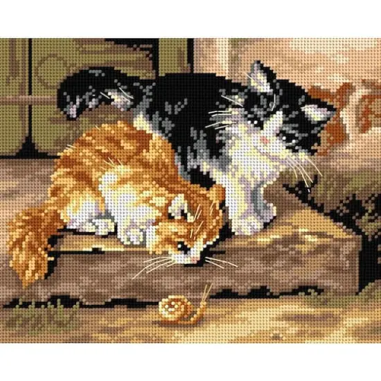 Orchidea Gobelin canvas for halfstitch without yarn Alfred Brunel de Neuville - Surprise {1}