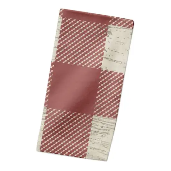 Red Buffalo Check Cotton Twill Napkin {3}