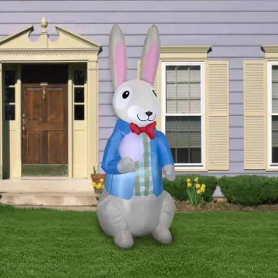 Airblown Large Dapper Easter Bunny With Egg {3}