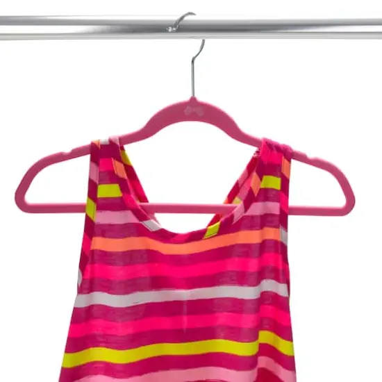 Simplify Kids Velvet Hangers, 25ct. Pink {5}