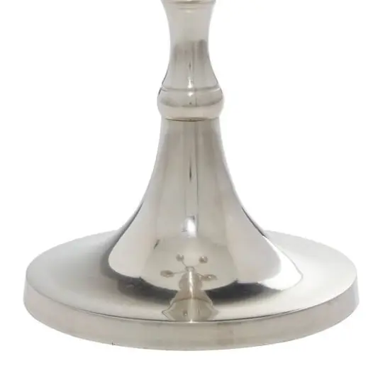 Silver Aluminum Traditional Candlestick Holders, 33x16x16" {6}