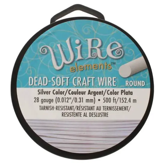 The Beadsmith&reg; Wire Elements&trade; 28 Gauge Tarnish Resistant Soft Temper Wire, 500ft. Silver {5}