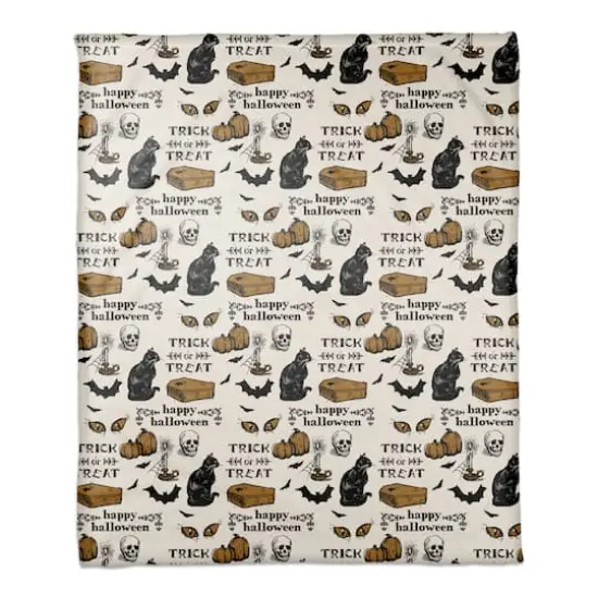 Vintage Halloween Pattern Throw {1}