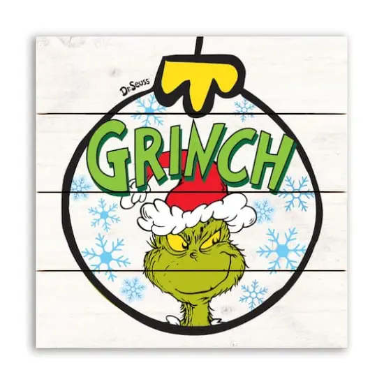 12" The Grinch Ornament Pallet Wood Wall Art {1}