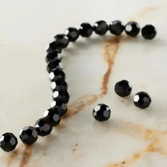 Preciosa Glass Crystal Round Beads, 6mm by Bead Landing&trade; Jet {3}