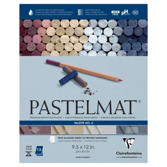 Clairefontaine Pastelmat&reg; Premium Paper Pad, 9" x 12" Palette 4 {1}