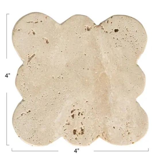 Hello Honey Tuscan Elegance Travertine Coaster Set, 4ct. {9}