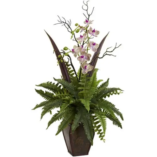 Fern & Orchid Floral Arrangement {1}