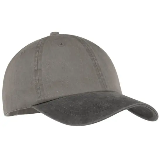 Port & Company&reg; Two-Tone Pigment-Dyed Cap Pebble/Black {4}