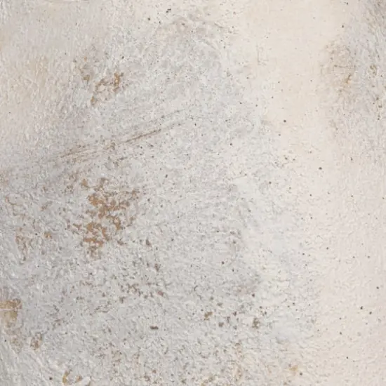 Hello Honey&reg; 9.5" White Distressed Volcano Finish Hanging Stoneware Planter with Jute Rope Hanger {6}