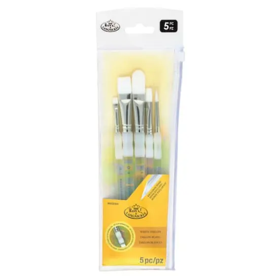 Soft-Grip&trade; White Taklon Brush Set {1}