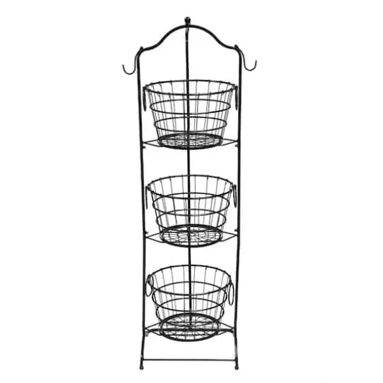 4ft. Wire 3-Tier Basket with Removable Tilted Baskets {5}