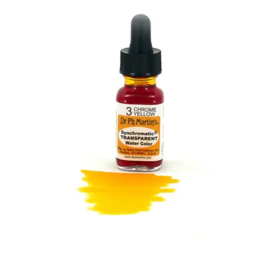 Dr. Ph. Martin's&reg; Synchromatic Transparent Watercolor, 0.5oz. 3 Chromium Yellow {4}