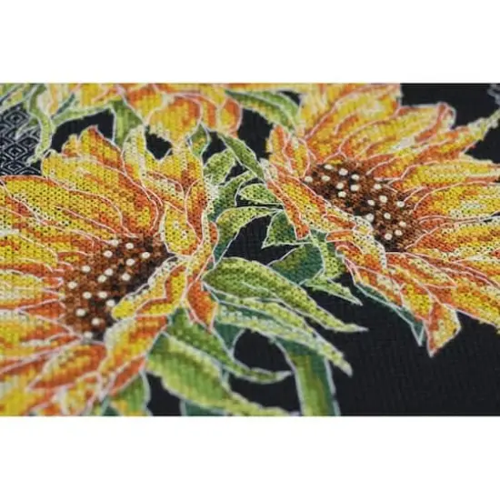 Abris Art Bright Sunflowers Counted Cross Stitch Kit {5}
