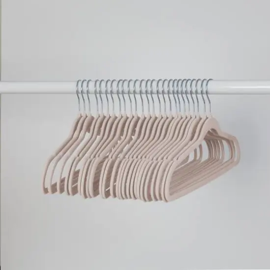 Honey Can Do Dusty Pink Slim-Profile Non-Slip Velvet Hangers, 25ct. {7}