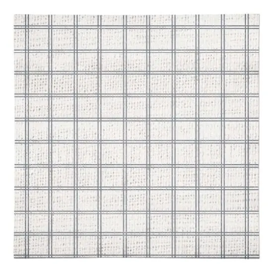 Slate Windowpane Pattern 10" x 10" Cotton Twill Napkin {1}