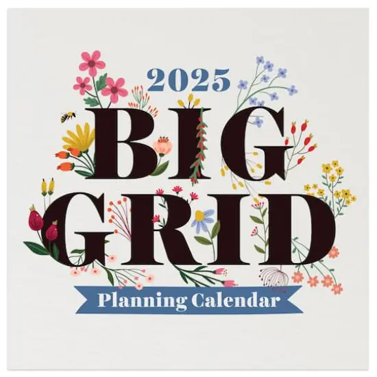 TF Publishing 2025 Big Grid-Floral Mini Calendar {1}