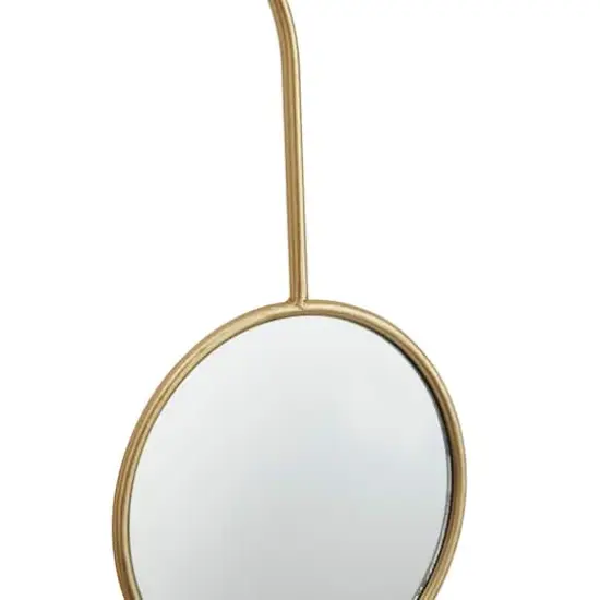 Gold Metal Modern Wall Mirror, Set of28" x 18" x 1" {4}