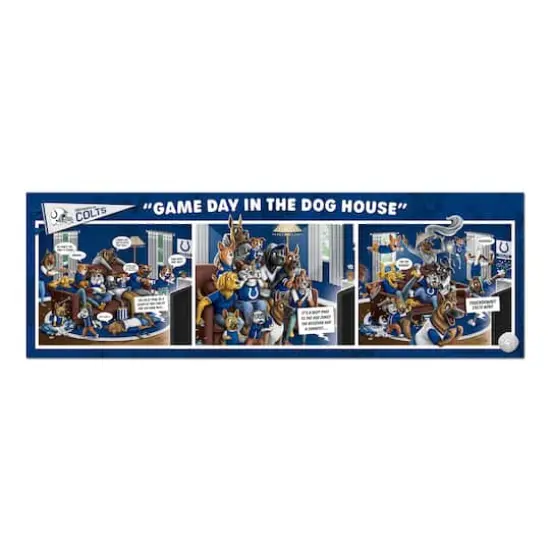NFL Game Day in the Dog House 1,000 Piece Puzzle Indianapolis Colts {4}