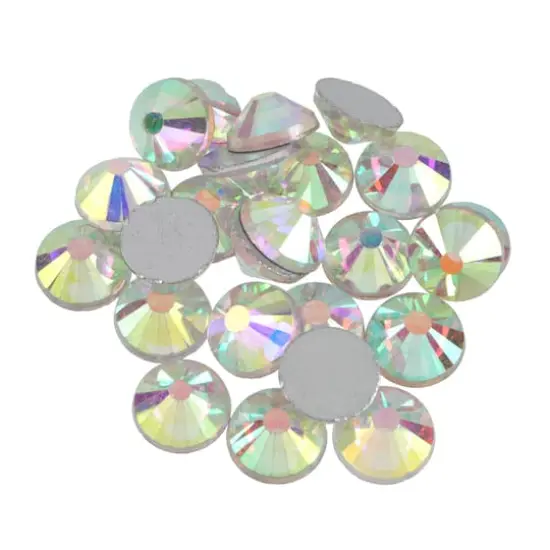 SS48 Clear Aurora Borealis Round Flatback Glass Rhinestones, 144ct. by Bead Landing&trade; {1}