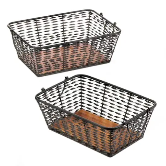 16" Iron Basket Set {1}