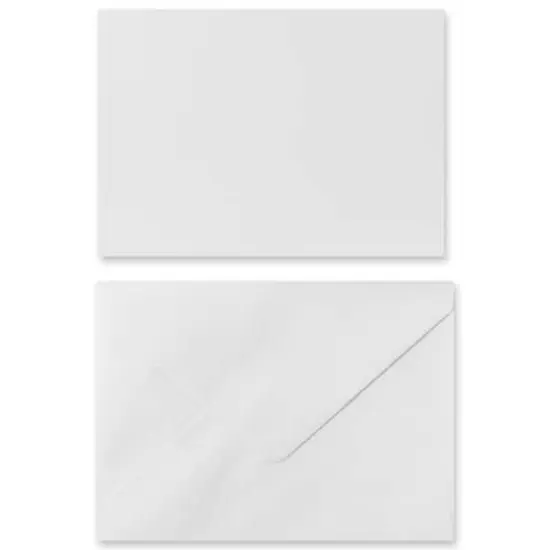 10 Sets of White Flat Cards & Envelopes by Recollections&trade;, 5" x 7" {7}