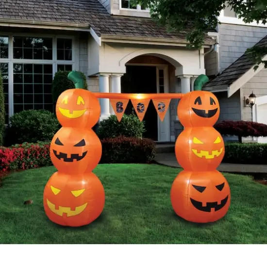 8ft. Inflatable Pumpkin Banner Archway {5}
