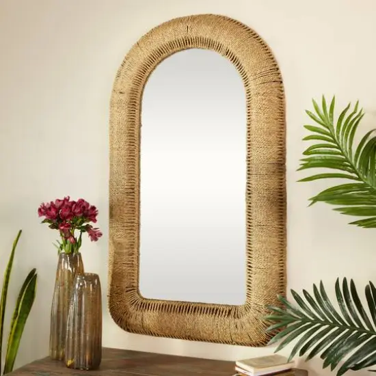 Brown Iron Bohemian Wall Mirror, 48" x 27" x 3" {7}