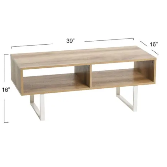 Household Essentials Jamestown Lifted Coffee Table Coastal Oak {4}