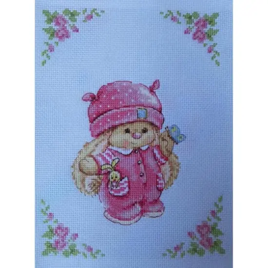 Alisa Rabbit Mi Baby Girl Cross Stitch Kit {5}