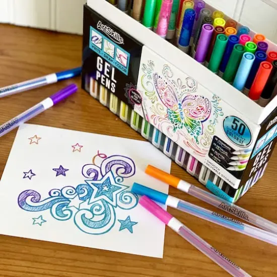 ArtSkills&reg; 50 Colored Gel Pens for Journaling & Coloring {5}