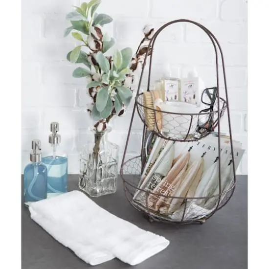 DII&reg; Bronze Chicken Wire Tiered Stand {5}