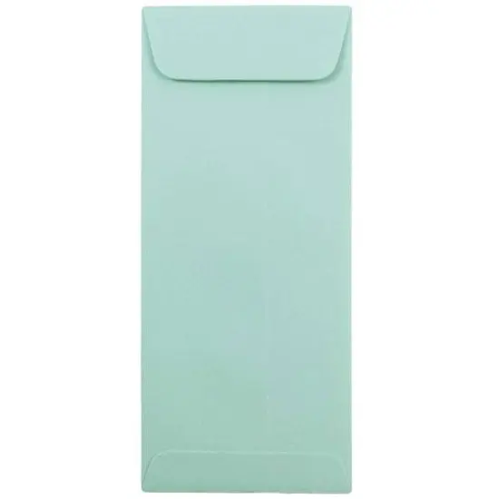 JAM Paper 4" x 10" Aqua Blue Policy Business Envelopes {1}