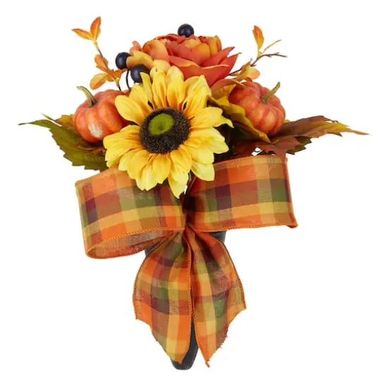 Orange & Yellow Sunflower Fall Remembrance Cone by Ashland&reg; {1}