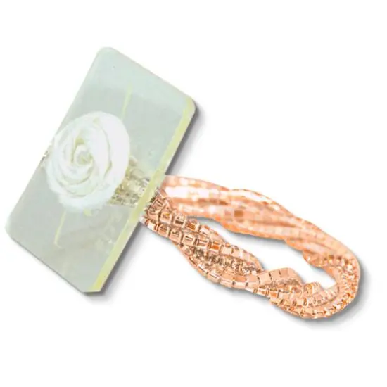 JAM Paper Twist Flower Bracelet Rose Gold {1}