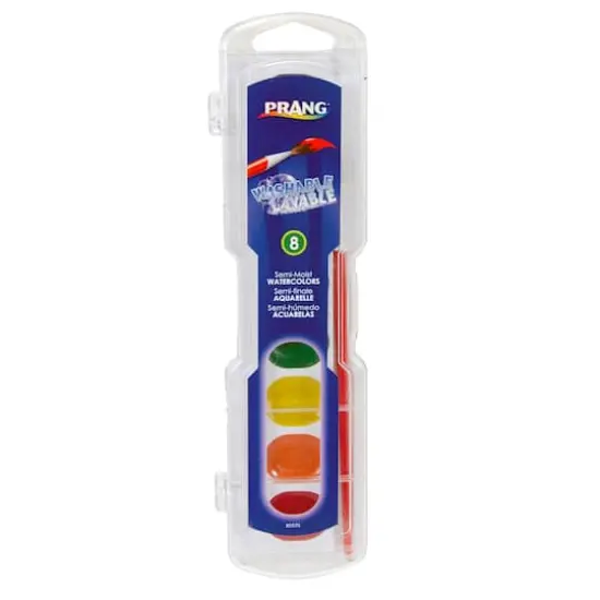 Prang&reg; Semi-Moist Washable Watercolor Set, 8 Colors Per Set, 6 Sets {4}