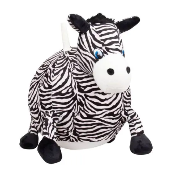 Hedstrom 18" Zebra Plush Hopper Ball With Pump {3}