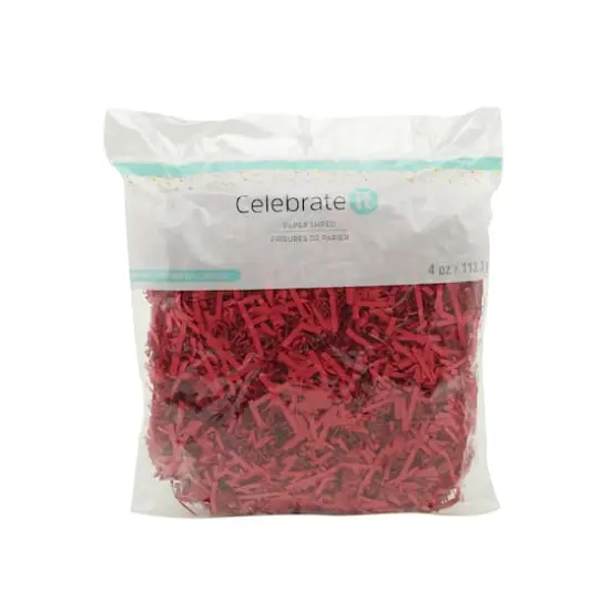 Paper Shred by Celebrate It&trade;, 4oz. Red {4}