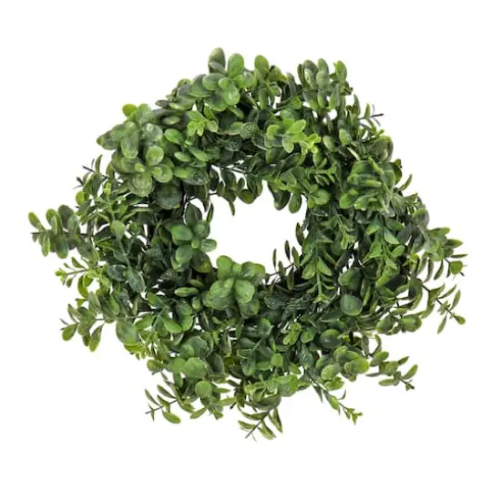16" Spring Button Leaf Table Wreath {1}