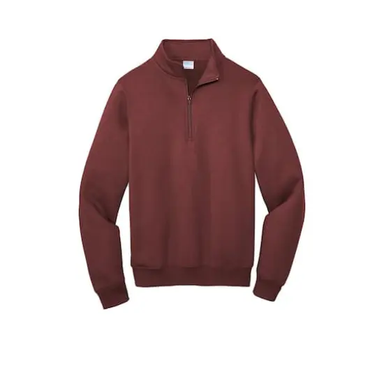 Port & Company&reg; Core Fleece 1/4 Zip Pullover Sweatshirt Maroon {1}